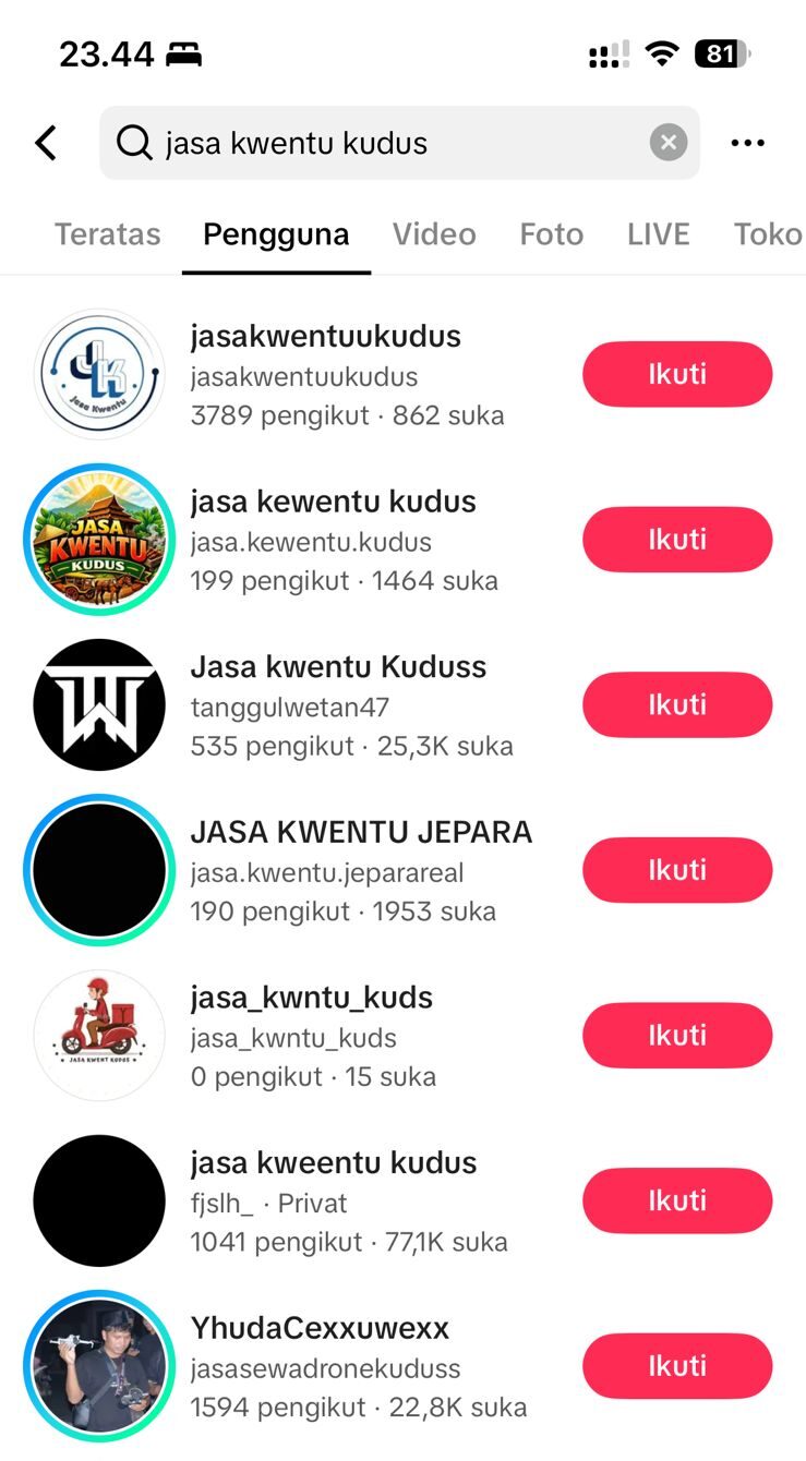 Jepara Darurat Moral: Akun "Jasa" Tak Senonoh di TikTok Meresahkan Warga Bumi Kartini