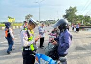 Satlantas Polresta Pati Sikat Knalpot Brong dan Pelanggar Penyebab Laka di Plaza Pragolo